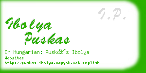 ibolya puskas business card